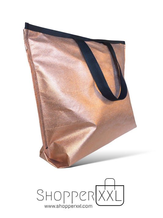 Shopper ecologica di lusso personalizzabile con logo per negozi di alta moda.